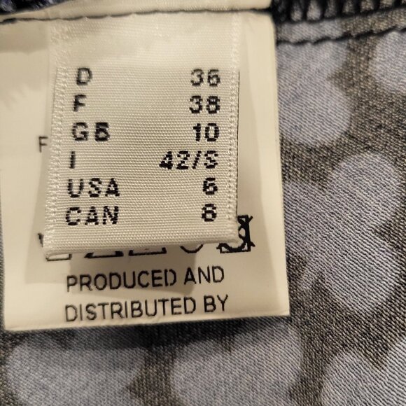 Ottod'Ame USA Size 6, Made in Italy 100% Viscose Blue/Black Skirt/or Dress - Picture 2 of 11